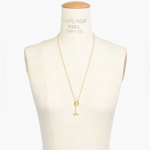 Madewell Toggle Lariat Necklace in Gold - Picture 2 of 6